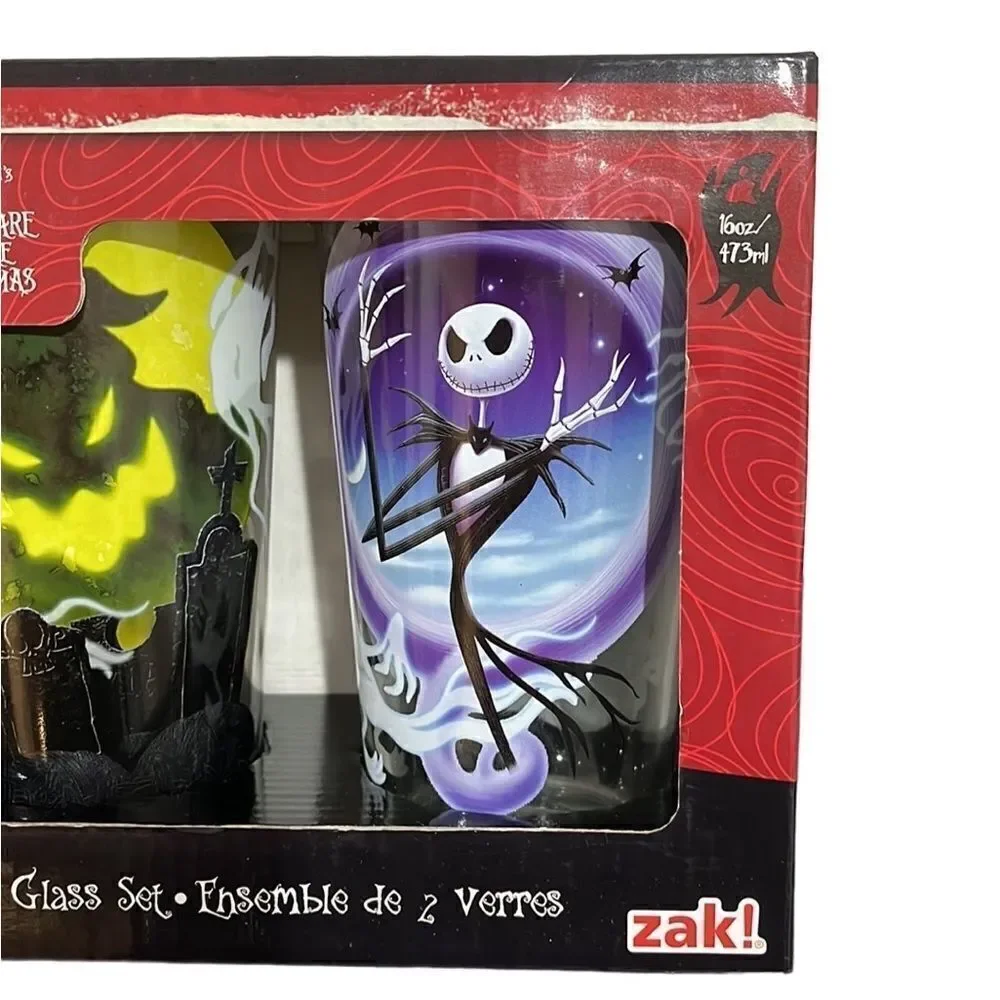 The Nightmare Before Christmas 2-Pc 16 oz Glassware Set